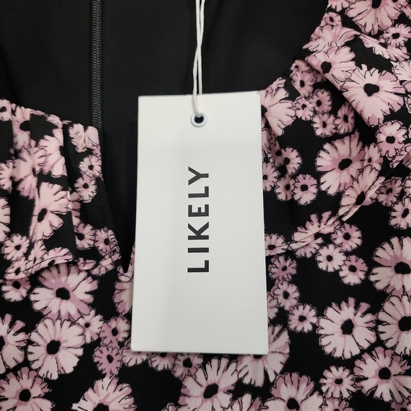 Likely black pink Bella Floral Print Midi Dress Prarie croquet Cottagecore Bridg - Picture 13 of 16